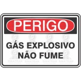 Perigo - gás explosivo não fume